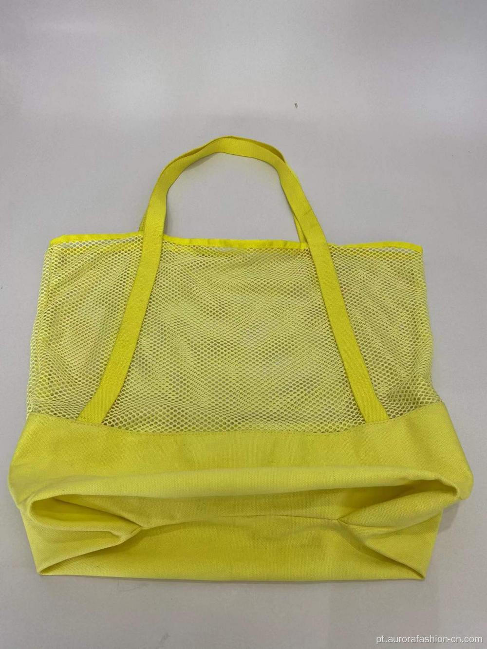 Saco de compras amarelo grande