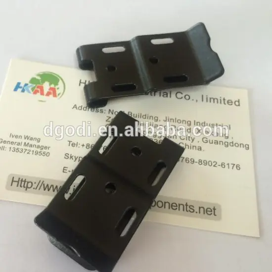 custom made black oxide flat spring steel metal clip