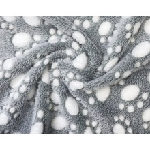 Lindas huellas de oso tela de vellón de coral para textiles para el hogar