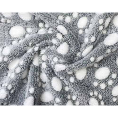 Lindas huellas de oso tela de vellón de coral para textiles para el hogar