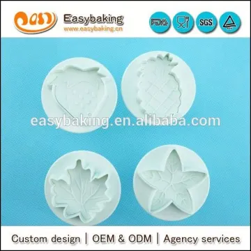 4pc fruit plunger cutters plastic plunger cookie cutters fondant cake decorating tools