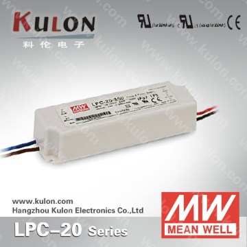 Meanwell constant current IP67 rated LPC - 20 20W Single Output LED driver
