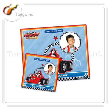 Kids favoured printing dinning corkback placemat