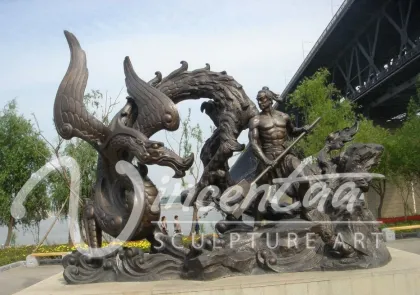 High quality metal dragon sculpture bronze dragon sculpture