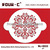 French Medallion cake top stencils,culinary stencils, Frozen Olaf Stencils