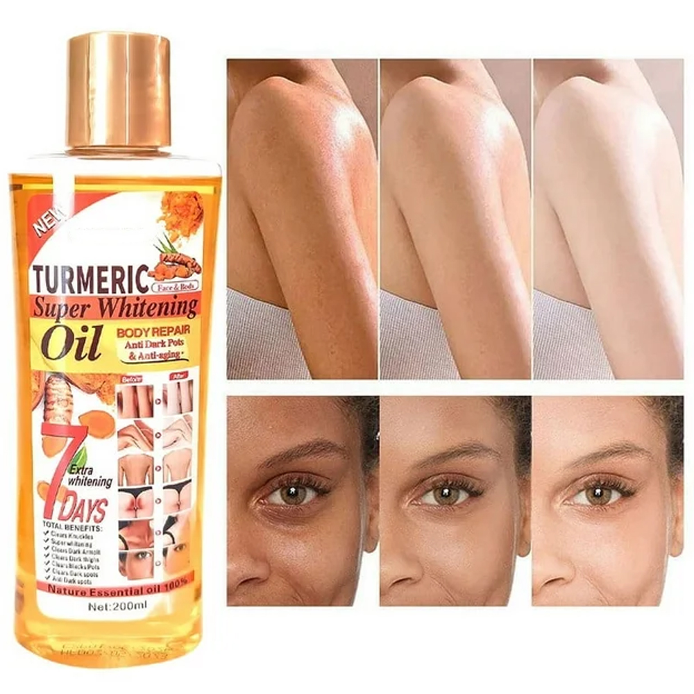 Custom Natural Organic Whitening Anti-Aging lighten spots Essential Oil Turmeric Facial Face Oil