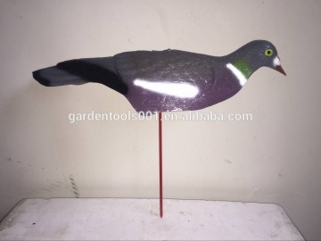 plastic rotatable pigeon decoy half body with steel ground stake 202-5