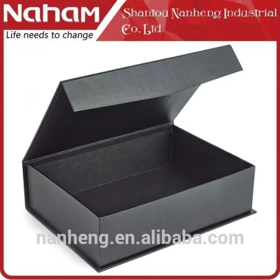 Naham folding black cardboard hard paper gift box
