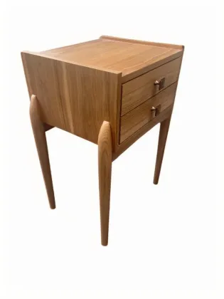 Solid Wood Nightstand Side End Table with Storage