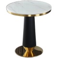 Gold Metal Metal Aço inoxidável mesa de café Mobiliário Mesa de mármore Mesa de café de luxo