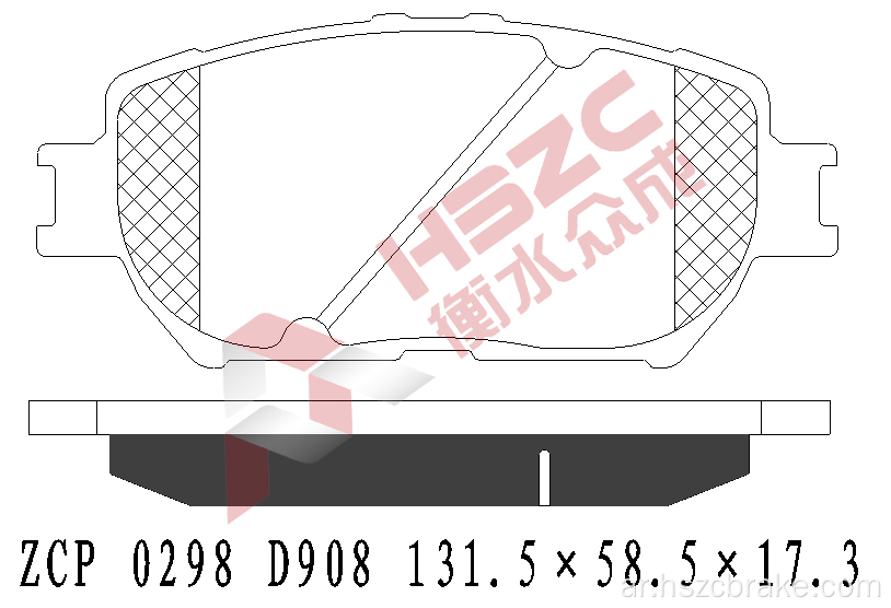 FMSI D908 لوحة الفرامل السيراميك لتويوتا