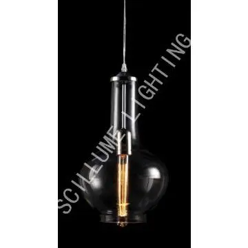 1-light clear glass cloche filament pendant chandeliers #2068