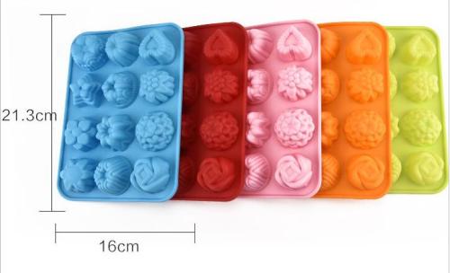 12PCS Silica gel cake mould