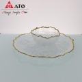 ATO Tableware Kitchenware Unique Glass Bowl plate set