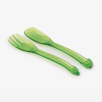 Kitchen Plastic 2 in 1 Salad Tongs Tools