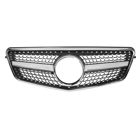 Silver ABS Front Bumper Grille for Mercedes Benz E-Class W212 (2009-2013)