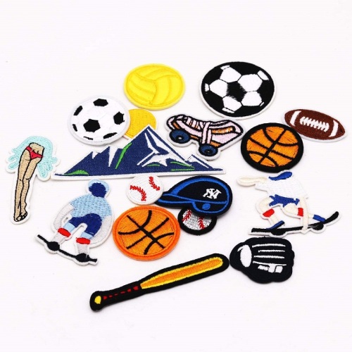 Patches de broderie de football de décoration brodés personnalisés