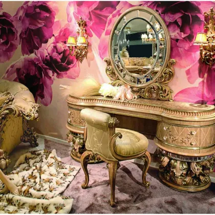 Imperial Wood Carving Luxury Palace Bedroom Furniture - Dressing Table