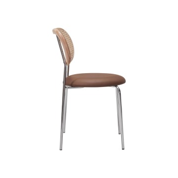 أثاث المطعم Velvet Rattan Dining Chair