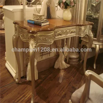 Antique silver foil decorated desk, secretaire, book table