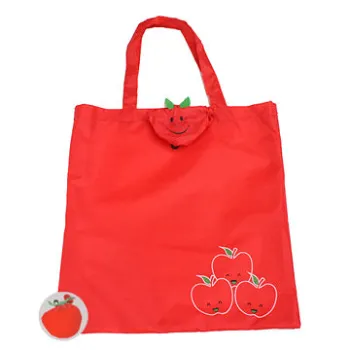 Apple Foldable Shopping Bags, Made of 190T Polyester, Customized Sizes and Colors WelcomeNew