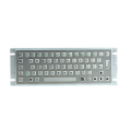 Brushed panlemount metal keyboard with trackball MKB-64A-TB