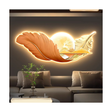 Divano cervo di lusso Sfondo arte della parete con illuminazione a LED