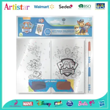 PAW PATROL opp bag packing 3D glasses colouring