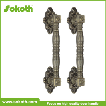 Zinc lever Door Handle With Steel Plate, Russian door handle,door hardware
