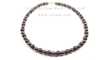 OHN-036 magnetic hematite necklace
