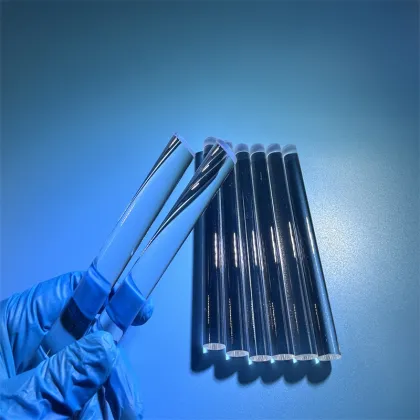 Custom High Temperature Clear Quartz Glass Light Guide Rods and Customized Quartz Rods