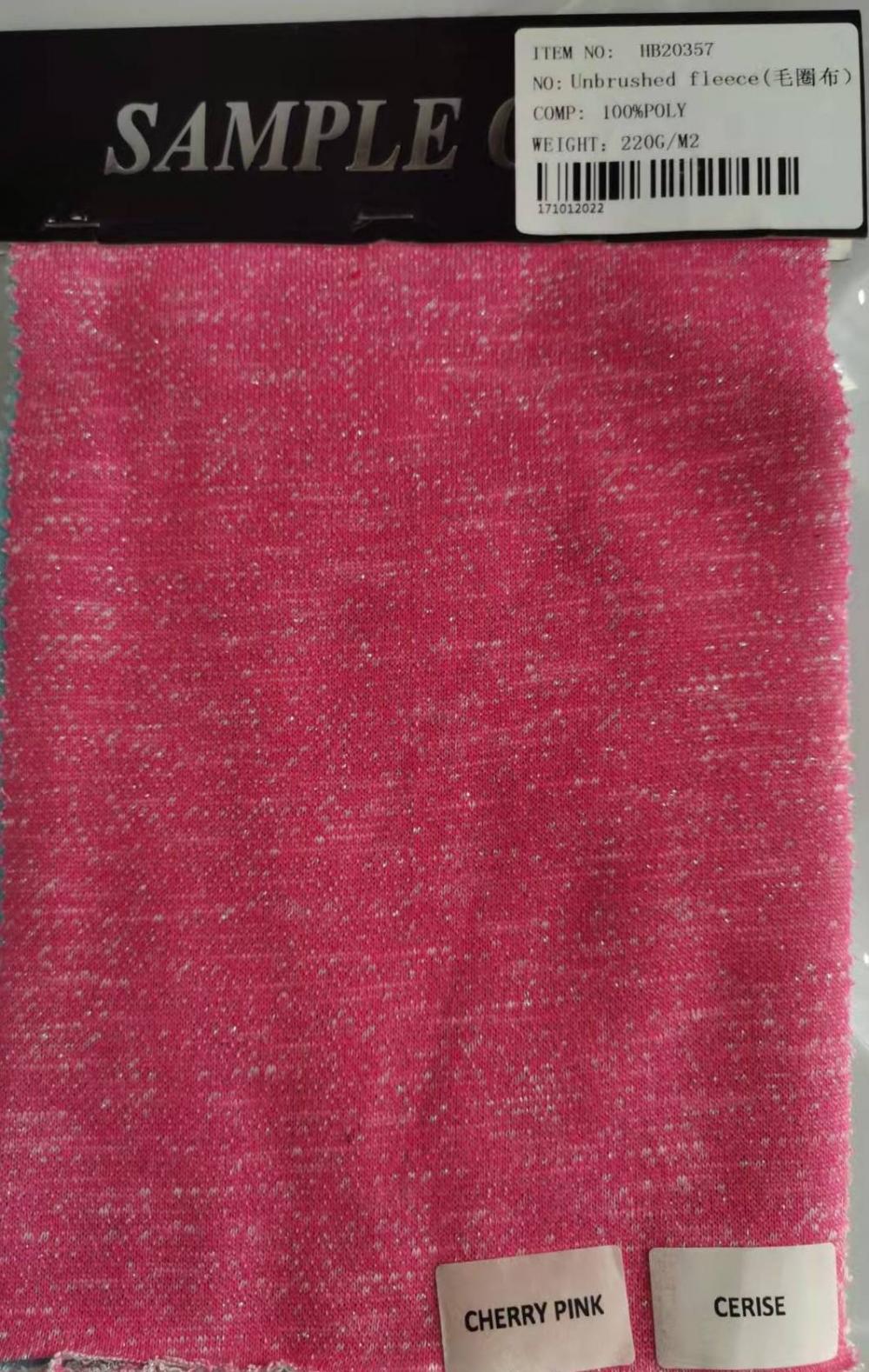 unbrushed fleece 100% poly knitted fabric