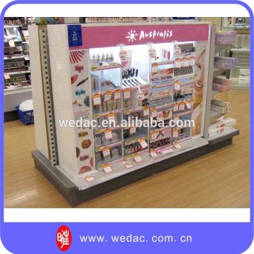 standing cheap modern metal acrylic beauty products display cabinet
