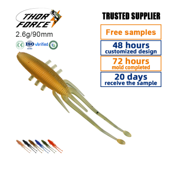 THORFORCE OEM/ODM 90mm 2.6g PVC Luminous Soft Fishing Lures