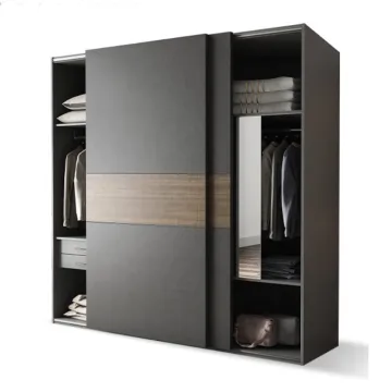 Cheap Wooden Clothes Cabinet for Bedroom and Hotel - Two Doors Wardrobe