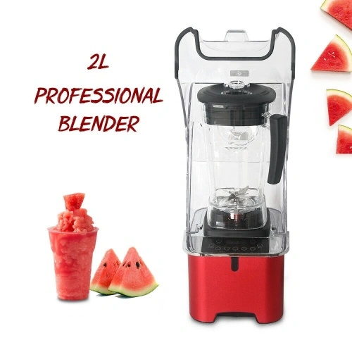Quiet Commercial Blender, 2200W Soundproof Cover Blender, Fruit Juice  Smoothie Maker with Smart Touch Screen, High-Speed 