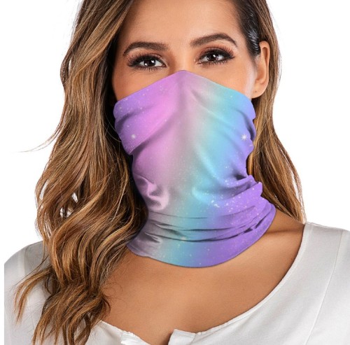 3D digital printed women's outdoor Bandana Breathable Face Scarf Fishing Cycling Sport Elastic Tube Neck Gaiter headband scarf