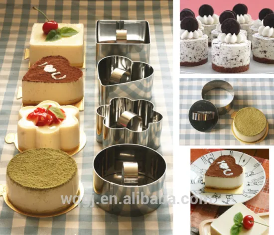 Hot Kitchen Pastry Tools Stainless Steel Mousse Cake Ring Mold with Press Lid