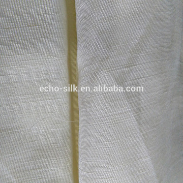 double silk twill fabric, linen twill in nature white