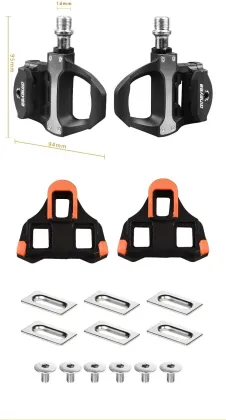 GINEYEA Road Bicycle Pedals Nylon Self-Locking Bike Pedal