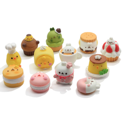3D Kawaii Donut Cookies Resin Cabochon Beads Simulation Food Art Craft Children Dollhouse Toy Decoration DIY  Accessorise