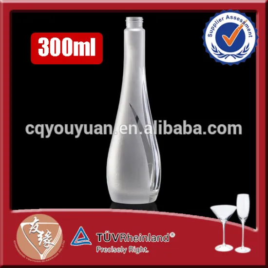 Custom brand unique hand soap bottle acid etch white frosted 300ml 500ml glass bottles