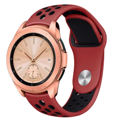 Universal 20mm Silicone Dual Color Watch Band for Samsung Galaxy Watch 42mm/Active 2/Gear S2