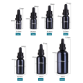 1oz Shiny Black glass essential oil dropper bottles