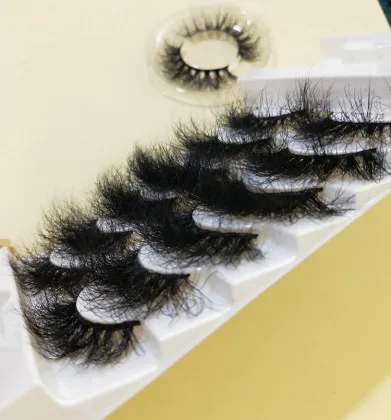 Clear Round Lash Box: 20mm & 18mm Natural Fluffy Real Mink Eyelashes - Big Sale on Full Strip Lashes