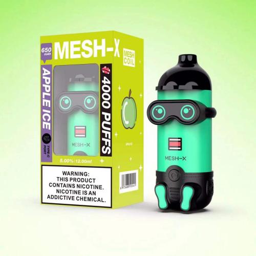 Şarj Edilebilir Mesh-X 4000 Puflar Tek Kullanımlık Vape Kiti