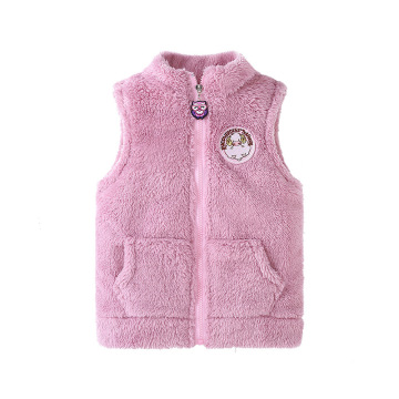 Children Girls Fur Vest Autumn Winter Fashion Thick Warm Colorful Waistcoat Kids Outerwear Baby Girl Christmas 206 02