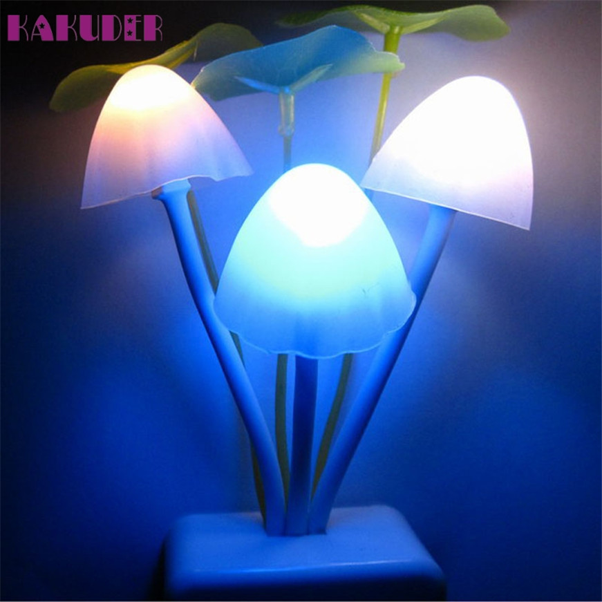 2020 Romantic Colorful Sensor Led Mushroom Night Light Wall Lamp Home Decor