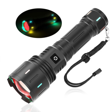 Süper Parlak 30W USB-C ZOOM Uzun menzilli su geçirmez el feneri