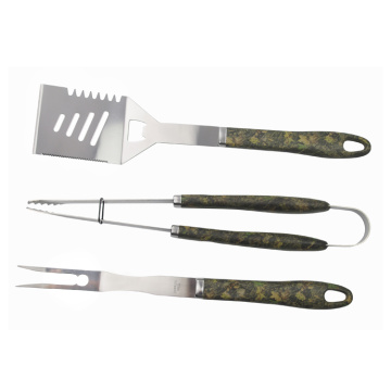 3pcs professional stainless steel bbq tools set